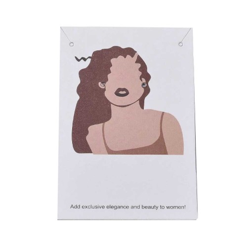 9x6cm Set of 20 jewellery holder cards earrings and necklaces - Women x1