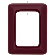 45x35mm Rectangle opaque resin pendant - Wine lees x1|raw }}