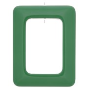 45x35mm Rectangle opaque resin pendant - Green x1