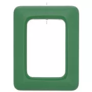 45x35mm Rectangle opaque resin pendant - Green x1