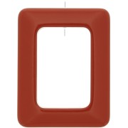 45x35mm Rectangle opaque resin pendant - Terracotta x1|raw }}