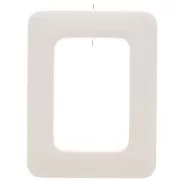 45x35mm Rectangle opaque resin pendant - Ivory x1