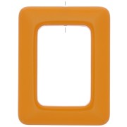 45x35mm Rectangle opaque resin pendant - Mustard x1