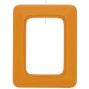 45x35mm Rectangle opaque resin pendant - Mustard x1