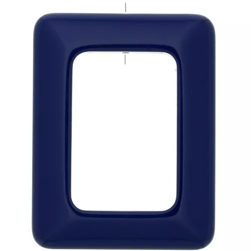45x35mm Rectangle opaque resin pendant - Navy x1