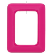 45x35mm Rectangle opaque resin pendant - Fuchsia x1|raw }}