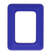 45x35mm Rectangle opaque resin pendant - Royal Blue x1|raw }}