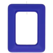 45x35mm Rectangle opaque resin pendant - Royal Blue x1
