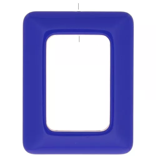 45x35mm Rectangle opaque resin pendant - Royal Blue x1
