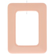 45x35mm Rectangle opaque resin pendant - Apricot x1|raw }}