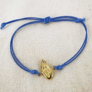 20x18mm Hand spacer - eye pattern - Fine Gold Plated x1