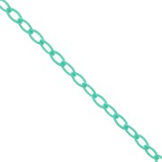 7.4mm cable plastic mesh chain - Blue lagoon x39cm