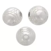 10mm Round Bead - pétanque ball - Silver plated x1