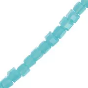 2.5mm Faceted Glass Cube Beads - Sky Blue x21cm