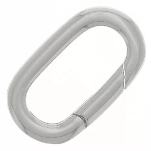 22x13mm Oval Lobster Clasp - Rhodium Tone x1