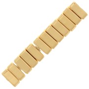 4mm Square flat beads - Heishi - Fine Gold Plated x10