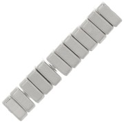 4mm Square flat beads - Heishi - Antique silver plating x10