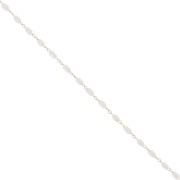 Chain with 3mm imitation freshwater pearls - Gold Tone - White x1m|raw }}
