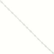 Chain with 3mm imitation freshwater pearls - Gold Tone - White x1m