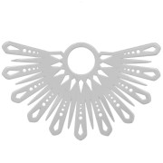 15x25mm Half-sun ethnic hollowed-out pendant by Perles&Co - Fine silver plating x1|raw }}