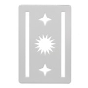 16x11mm Spacer for Miyuki 11/0 bead weaving by Perles & Co Sun - Silver Tone x1|raw }}