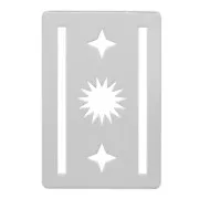 16x11mm Spacer for Miyuki 11/0 bead weaving by Perles & Co Sun - Silver Tone x1