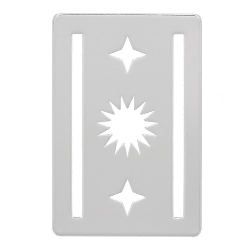 16x11mm Spacer for Miyuki 11/0 bead weaving by Perles & Co Sun - Silver Tone x1