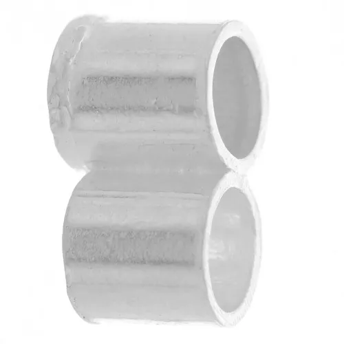 10x6mm 925 Sterling Silver Double End Cap for 4mm Cord x1