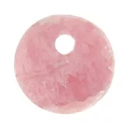 8mm Round Gemstone sequin - Rhodocrosite x1