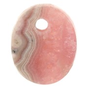 12x10mm Oval Sequin gemstone - Rhodochrosite x1|raw }}