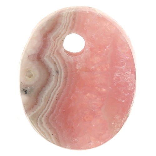 12x10mm Oval Sequin gemstone - Rhodochrosite x1