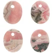 12x10mm Oval Sequin gemstone - Rhodochrosite x1