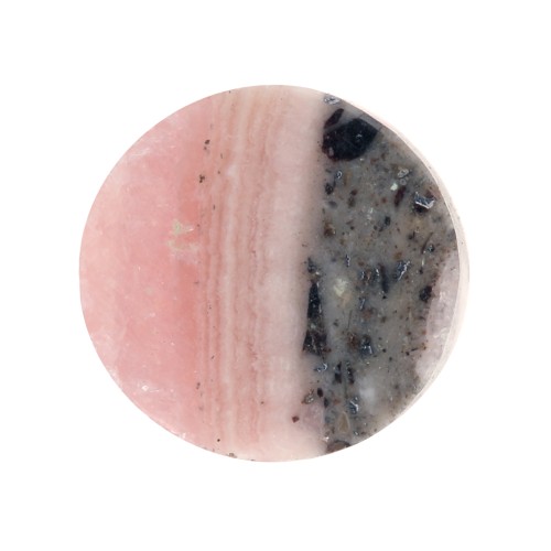 6mm Flat round Cabochon - palet - gemstone - Rhodochrosite x1