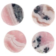 6mm Flat round Cabochon - palet - gemstone - Rhodochrosite x1