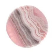 8mm Flat round Cabochon - palet - gemstone - Rhodochrosite x1