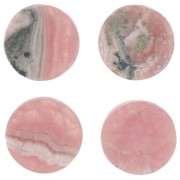 12mm Flat round Cabochon - palet - gemstone - Rhodochrosite x1