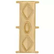 31x14mm Cymbal - Delica Bead Connector 11/0 Gerakari - Fine Gold Plated x1