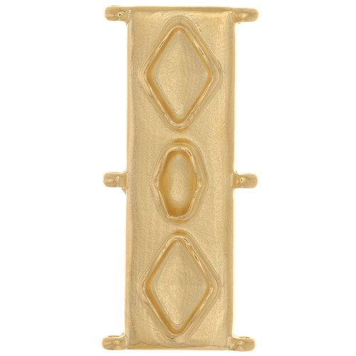 31x14mm Cymbal - Delica Bead Connector 11/0 Gerakari - Fine Gold Plated x1