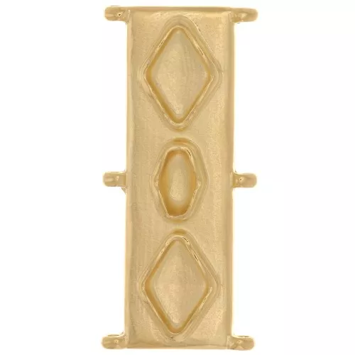 31x14mm Cymbal - Delica Bead Connector 11/0 Gerakari - Fine Gold Plated x1