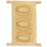 Cymbal - 18x14mm Connector for Delica Bead 11/0 - Korakas - Fine Gold Plated x1