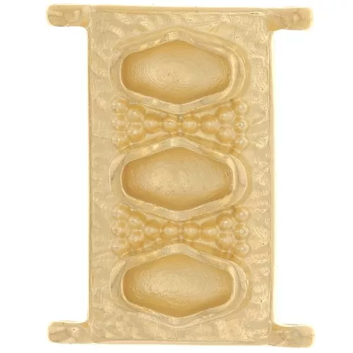 Cymbal - 18x14mm Connector for Delica Bead 11/0 - Korakas - Fine Gold Plated x1