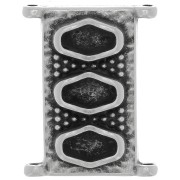 Cymbal - 18x14mm Connector for Delica Bead 11/0 - Korakas - Antique Silver x1|raw }}