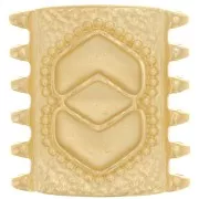 Cymbal - 24x23mm for SuperDuo Bead - Pitrofos - Fine Gold Plated x1