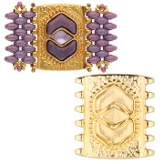 Cymbal - 24x23mm for SuperDuo Bead - Pitrofos - Fine Gold Plated x1