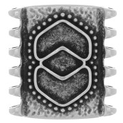 Cymbal - 24x23mm for SuperDuo Bead - Pitrofos - Antique Silver x1|raw }}