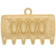 Cymbal - 16x24mm Bead weaving tip SuperDuo Kalyvari VI - Fine Gold Plated x1|raw }}