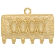 Cymbal - 16x24mm Bead weaving tip SuperDuo Kalyvari VI - Fine Gold Plated x1