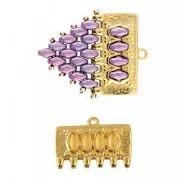 Cymbal - 16x24mm Bead weaving tip SuperDuo Kalyvari VI - Fine Gold Plated x1