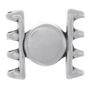 Cymbal Magnetic clasp for SuperDuo beads 15x17 mm Ateni IV - Aged Silver x1|raw }}