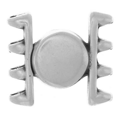 Cymbal Magnetic clasp for SuperDuo beads 15x17 mm Ateni IV - Aged Silver x1
